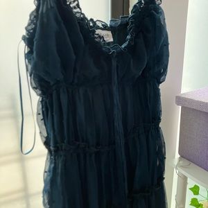 Le Lis teal ruched Maxi Dress